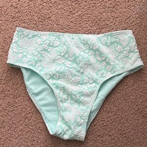 Mint Green Floral Bikini Bottom